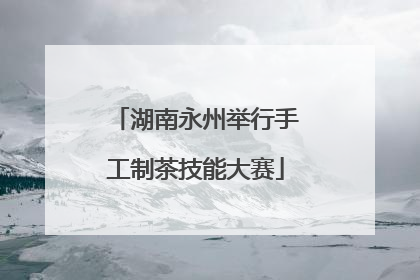 湖南永州举行手工制茶技能大赛