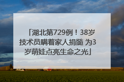 湖北第729例！38岁技术员瞒着家人捐髓 为3岁萌娃点亮生命之光