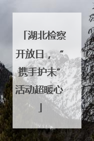 湖北检察开放日，“携手护未”活动超暖心
