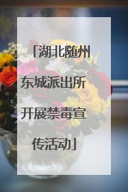 湖北随州东城派出所开展禁毒宣传活动