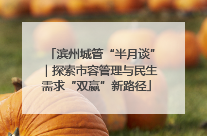 滨州城管“半月谈”｜探索市容管理与民生需求“双赢”新路径