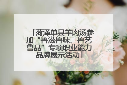 菏泽单县羊肉汤参加“鲁滋鲁味、鲁艺鲁品”专项职业能力品牌展示活动