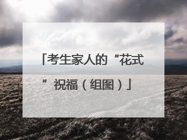 考生家人的“花式”祝福（组图）