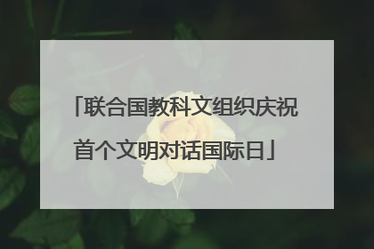 联合国教科文组织庆祝首个文明对话国际日
