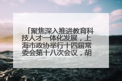 聚焦深入推进教育科技人才一体化发展，上海市政协举行十四届常委会第十八次会议，胡文容出席并讲话