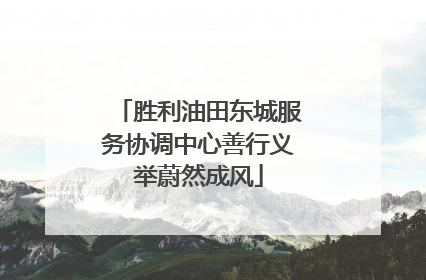 胜利油田东城服务协调中心善行义举蔚然成风
