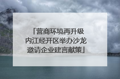营商环境再升级 内江经开区举办沙龙邀请企业建言献策