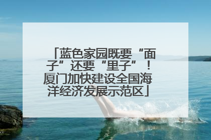 蓝色家园既要“面子”还要“里子”！厦门加快建设全国海洋经济发展示范区