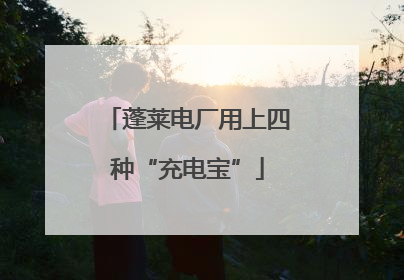 蓬莱电厂用上四种“充电宝”