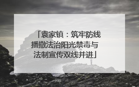 袁家镇：筑牢防线播撒法治阳光禁毒与法制宣传双线并进