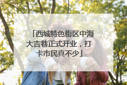 西城特色街区中海大吉巷正式开业，打卡市民真不少