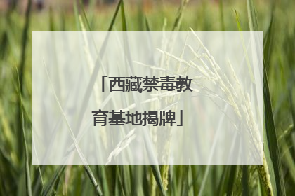 西藏禁毒教育基地揭牌