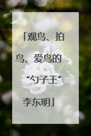 观鸟、拍鸟、爱鸟的“勺子王”李东明