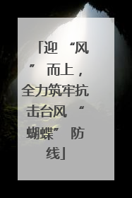 迎 “风” 而上，全力筑牢抗击台风 “蝴蝶” 防线