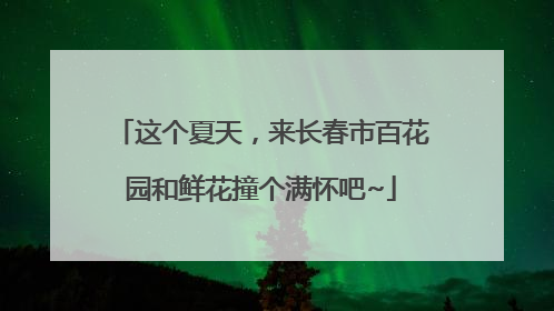 这个夏天，来长春市百花园和鲜花撞个满怀吧~