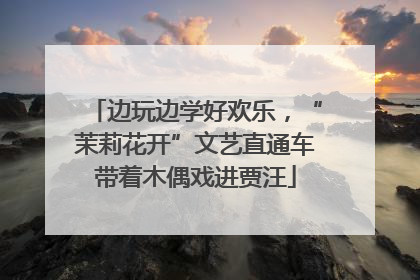 边玩边学好欢乐，“茉莉花开”文艺直通车带着木偶戏进贾汪