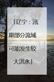 辽宁：汛期部分流域可能发生较大洪水