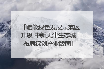 赋能绿色发展示范区升级 中新天津生态城布局绿创产业版图