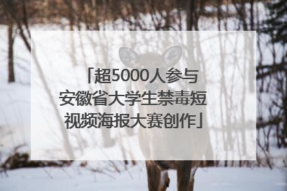 超5000人参与安徽省大学生禁毒短视频海报大赛创作