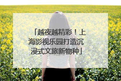 越夜越精彩！上海影视乐园打造沉浸式文旅新物种