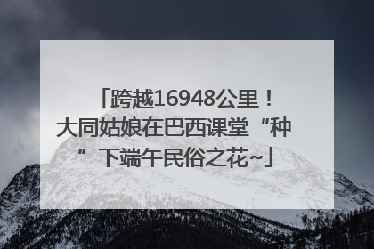 跨越16948公里！大同姑娘在巴西课堂“种”下端午民俗之花~