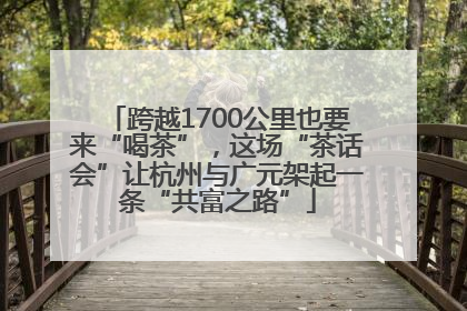 跨越1700公里也要来“喝茶”，这场“茶话会”让杭州与广元架起一条“共富之路”