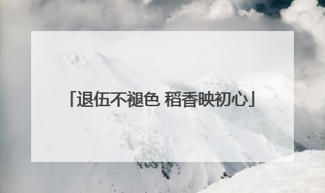 退伍不褪色 稻香映初心