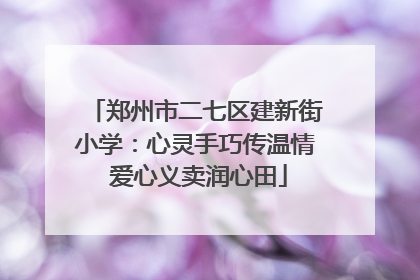 郑州市二七区建新街小学：心灵手巧传温情 爱心义卖润心田