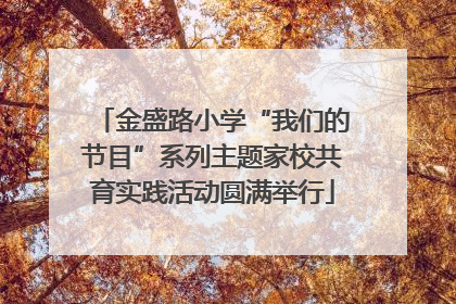 金盛路小学“我们的节目”系列主题家校共育实践活动圆满举行