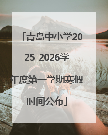 青岛中小学2025-2026学年度第一学期寒假时间公布