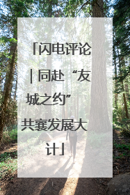 闪电评论｜同赴“友城之约” 共襄发展大计