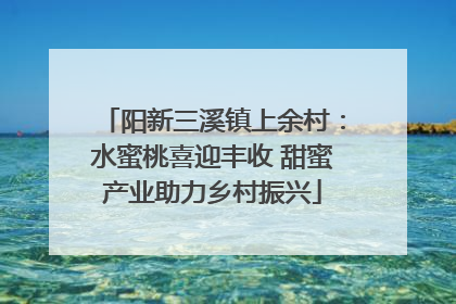 阳新三溪镇上余村：水蜜桃喜迎丰收 甜蜜产业助力乡村振兴