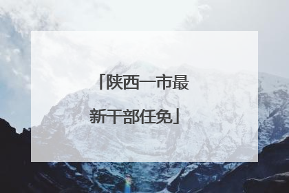 陕西一市最新干部任免