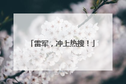 雷军，冲上热搜！