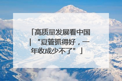 高质量发展看中国｜“夏管抓得好，一年收成少不了”