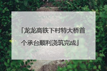 龙龙高铁下村特大桥首个承台顺利浇筑完成
