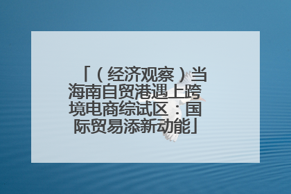 （经济观察）当海南自贸港遇上跨境电商综试区：国际贸易添新动能