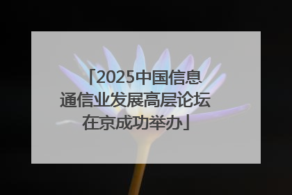 2025中国信息通信业发展高层论坛在京成功举办