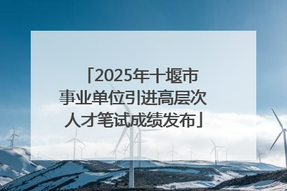 2025年十堰市事业单位引进高层次人才笔试成绩发布