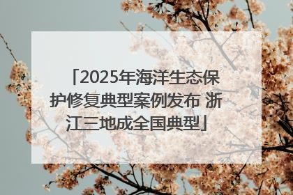 2025年海洋生态保护修复典型案例发布 浙江三地成全国典型