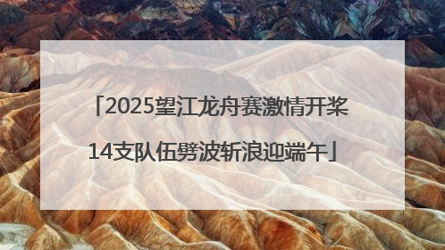 2025望江龙舟赛激情开桨 14支队伍劈波斩浪迎端午
