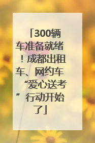 300辆车准备就绪！成都出租车、网约车“爱心送考”行动开始了