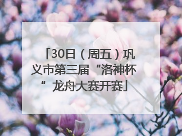 30日（周五）巩义市第三届“洛神杯”龙舟大赛开赛