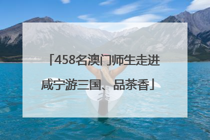 458名澳门师生走进咸宁游三国、品茶香