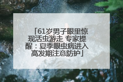 61岁男子眼里惊现活虫游走 专家提醒：夏季眼虫病进入高发期注意防护