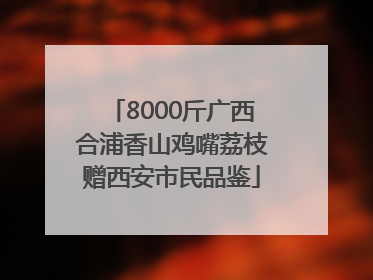8000斤广西合浦香山鸡嘴荔枝赠西安市民品鉴