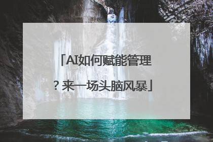 AI如何赋能管理？来一场头脑风暴