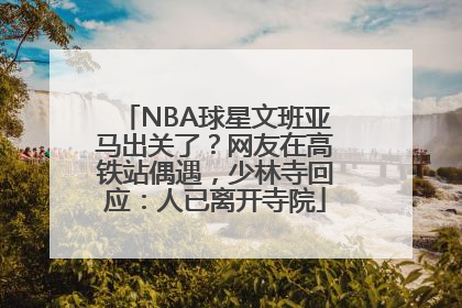 NBA球星文班亚马出关了？网友在高铁站偶遇，少林寺回应：人已离开寺院